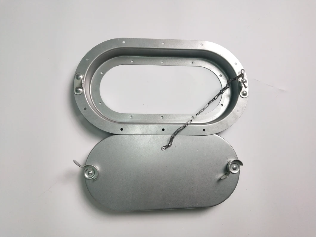 Oval Flange Frame Duct Access Panel with Safety Chain
