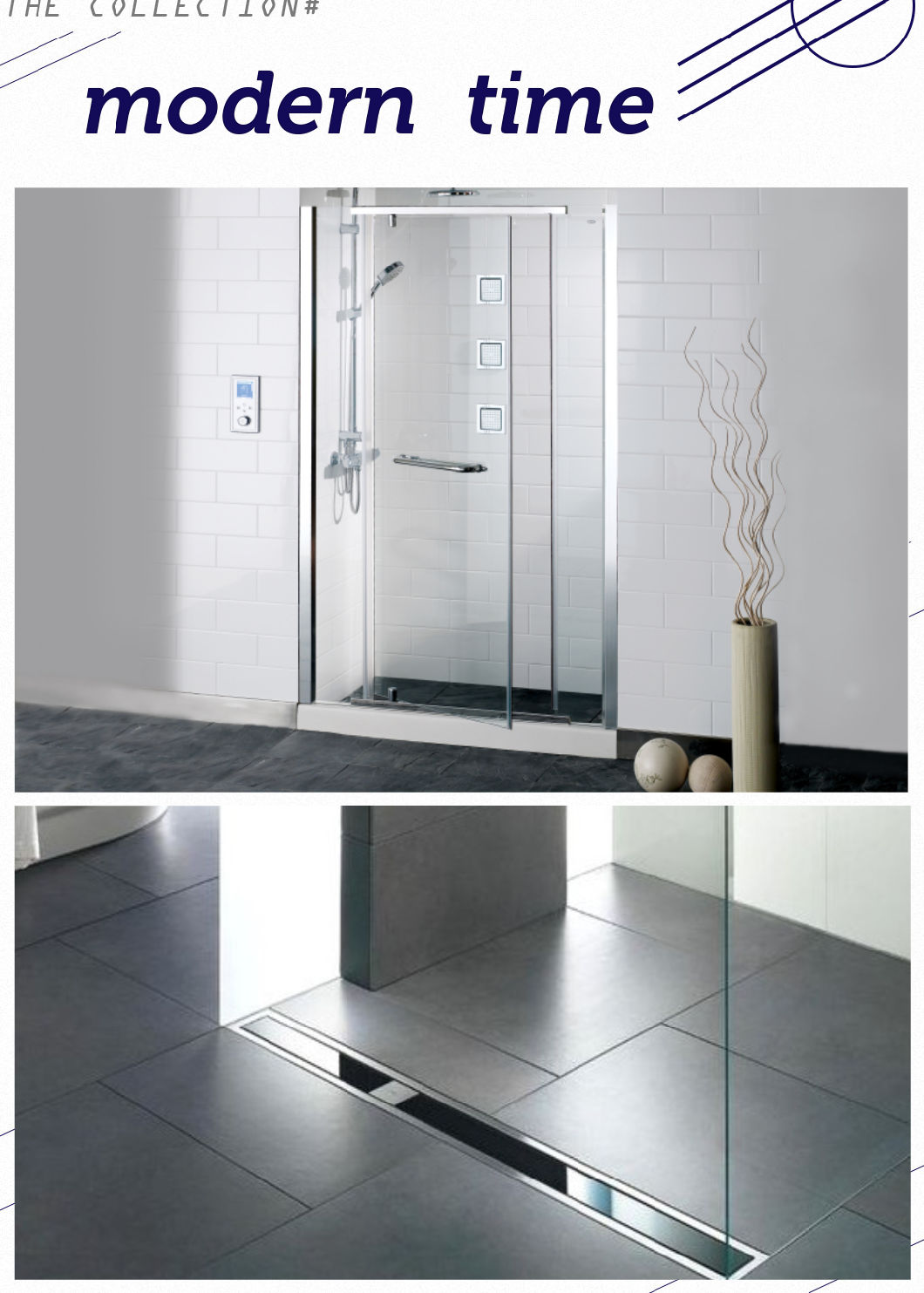 Stainless Steel 304 Flange Drain Body Linear Floor Drain for Bathroom