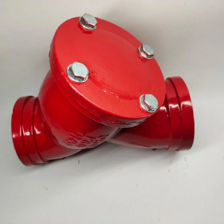 DIN Pn16 Ductile Iron Water Y Grooved Strainer Flanged Type