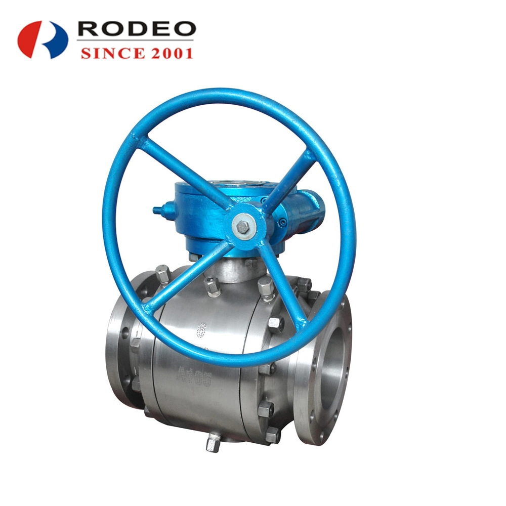 High Quality DN15-DN900 Class300-1500 API ASME DIN GOST 3PC Forged Steel Floating Flange Worm Gear Ball Valve