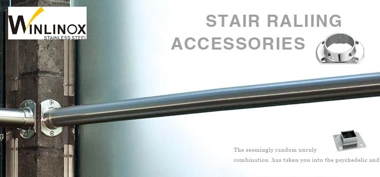 Adjustable Stainless Steel Handrail Floor Flange Round Pipe Handrail Flange