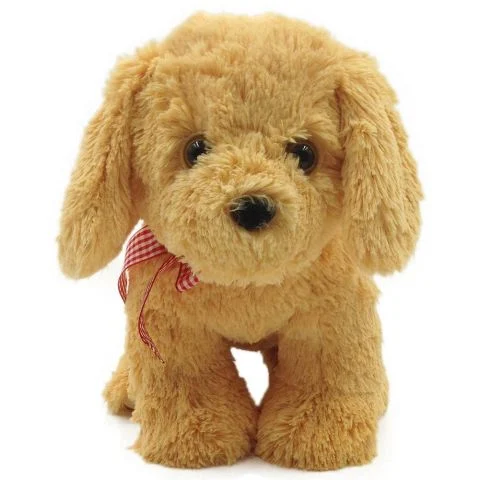 Soft Smiling Dog Animal Plush Baby Companion OEM