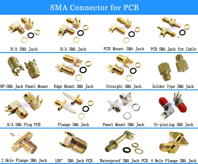 Nickel Plated SMA Female Panel Connector Flange Jack Coaxial Connector