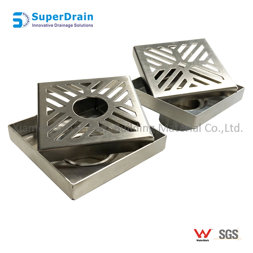 Stainless Steel Floor Drainage for Wash Machine Brass Bathroom Floor Drain