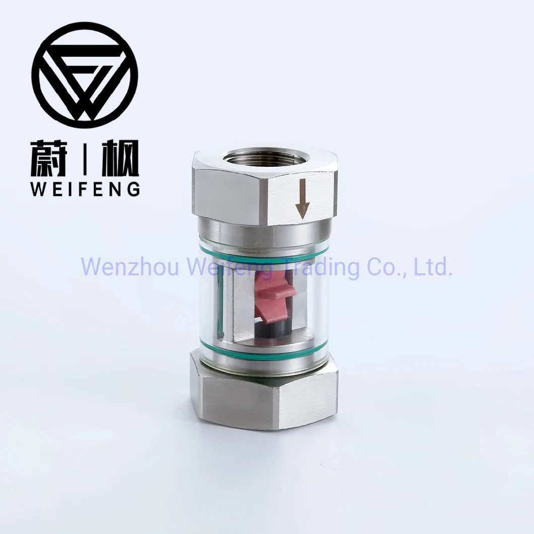 Flange End Water/ Oil Flow Observer with Impeller Full View Sight Glass