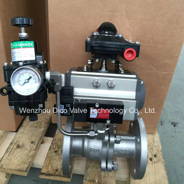 Carbon Steel Floating Flange Ball Valve with Double Pneumatic Actuator