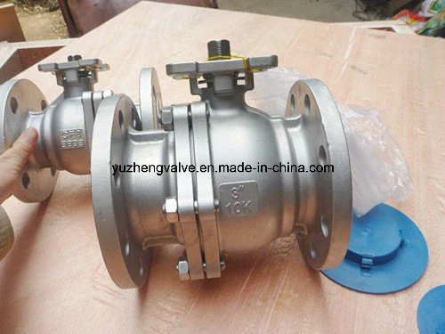 150lb/300lb Stainless Steel 2PC Flange Ball Valve with Ss Handle