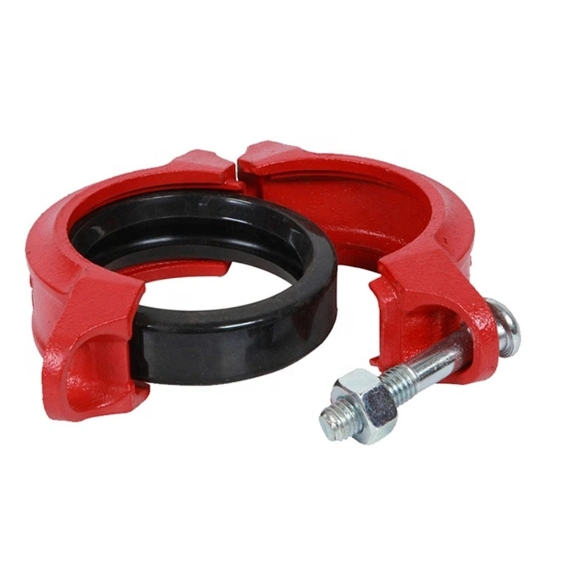ASTM A536 65-45-12 FM UL Ductile Iron Grooved Pipe Fittings Flange Clamps