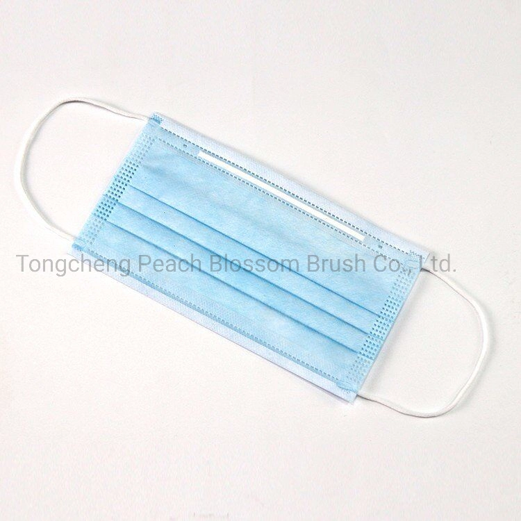 The Factory Directly Supplies Dust Cotton Disposable Protective Non-Woven Cloth Hanging Ear Type Three-Layer Protective Non-Woven Cloth Blue Mask