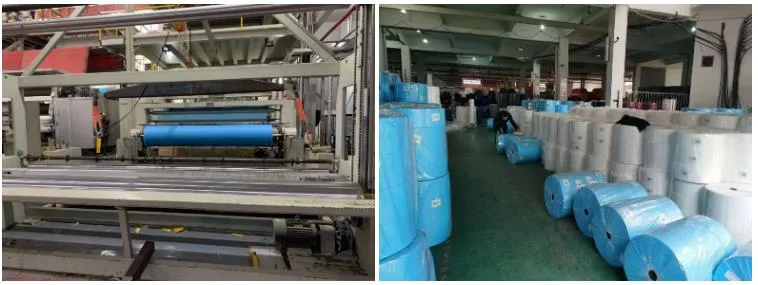 China Printed Non Woven Polypropylene Meltblown Ss SMS PP Spunbonded Nonwoven Fabric