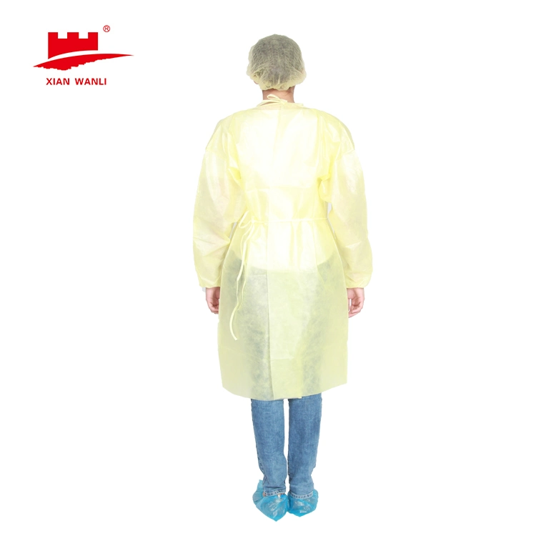 China Manufacturer PP Nonwoven Fabric Uniform Disposable Medical Blue SMS Sterilized Surgical Gown for Hospital Use