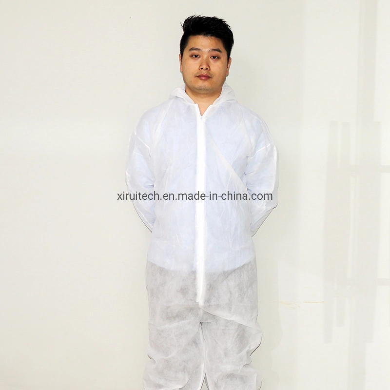 Disposable Full-Cover Nonwoven Cleaning Dustproof Overalls, Dental Protective Workwear Coveralls