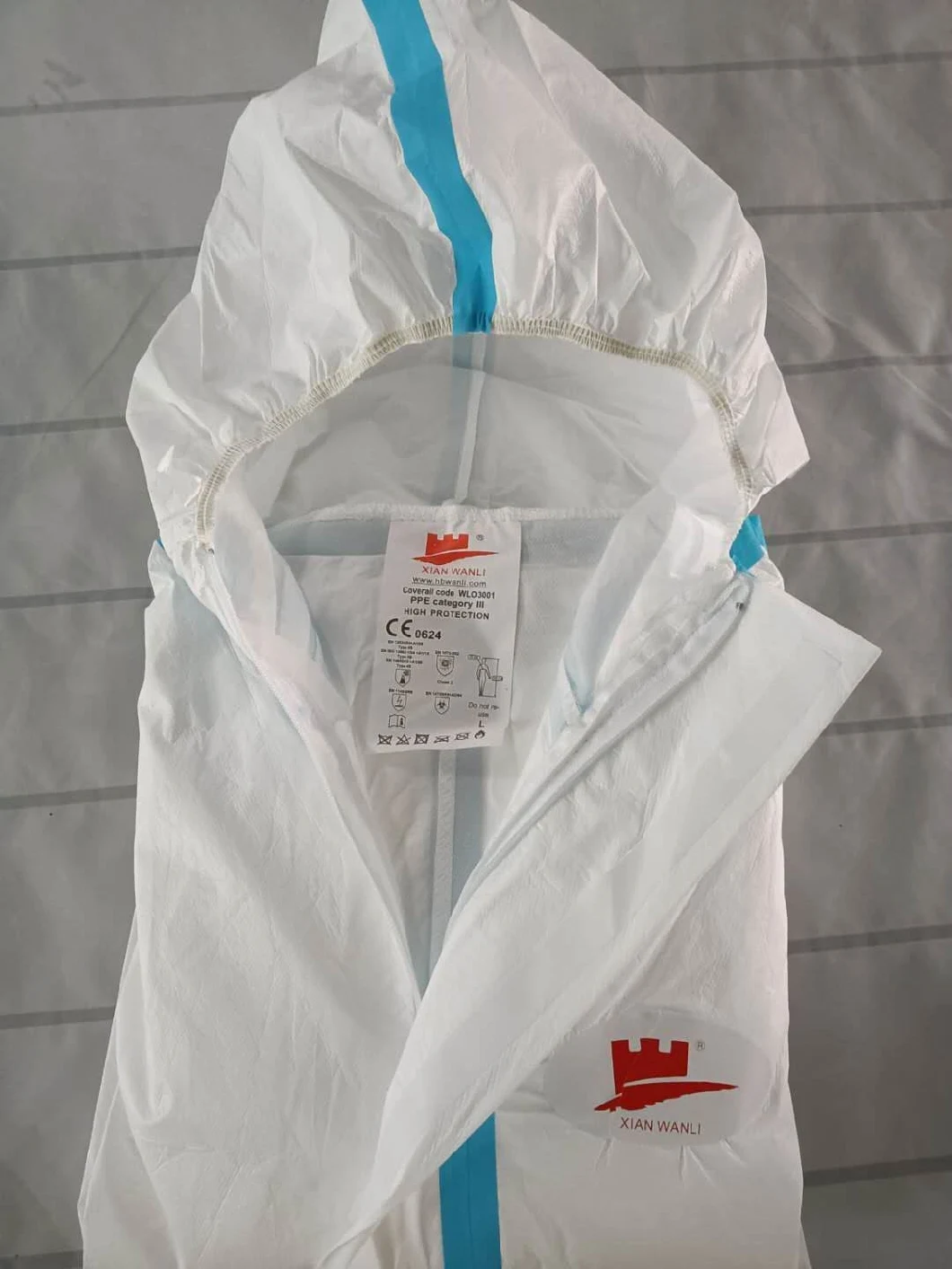 Type 5/6 Disposable Non Woven PP/PP+PE/SMS/Microporous Coverall
