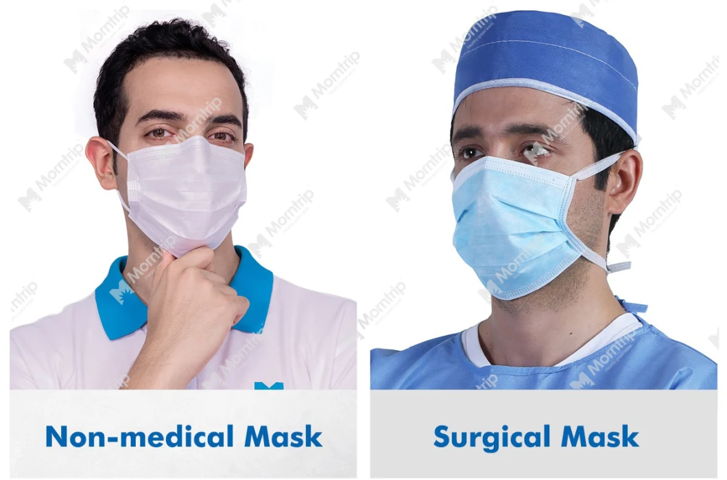 Colored Nonwoven Sterile Antiviral Doctor Nurse Disposable Earloop Sanitary Medical 3 Ply Face Mask