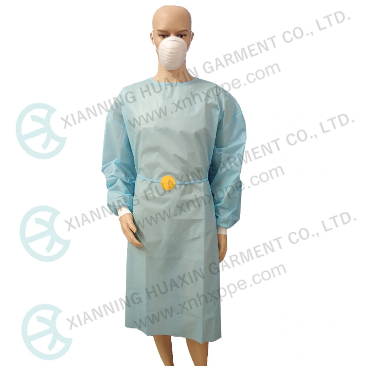 SMS Non Woven Fabric Garment Isolation Gown Disposable Protective Gowns
