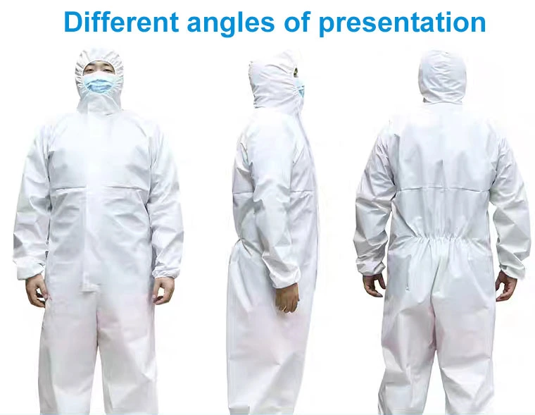 in Stock Disposable Non Woven PP/PP+PE/SMS/Microporous Protective Coverall
