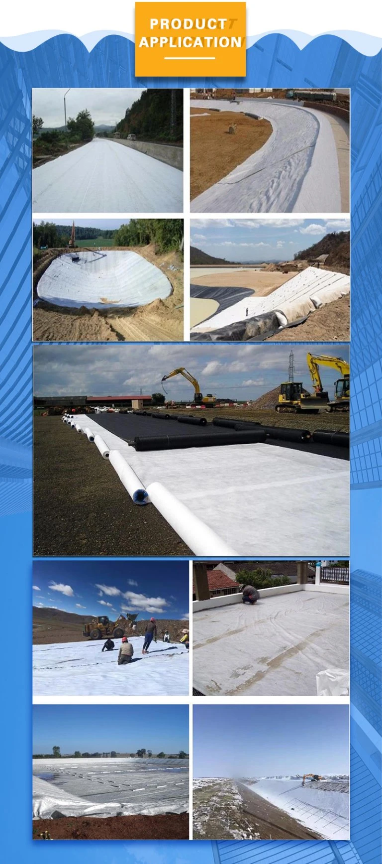 Nonwoven Polypropylene Geotextile 350g M2 for Floor Mat Sand Bag Bangladesh