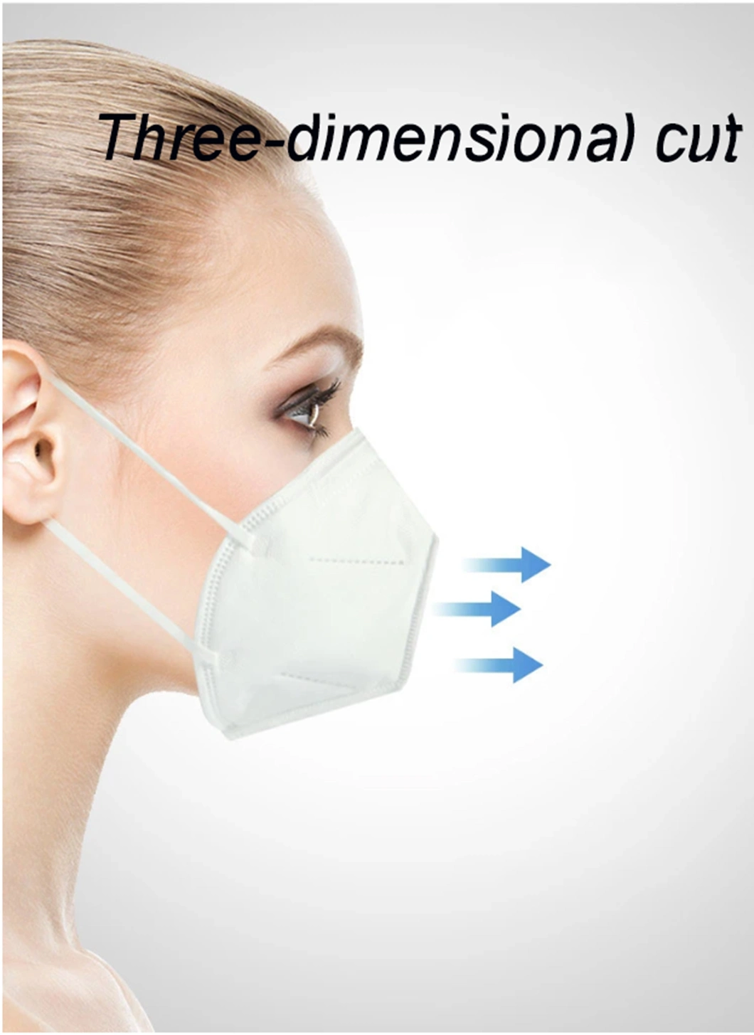 Ce PP Non-Woven Melt-Woven 3ply Disposable Dust Protective Face Mask