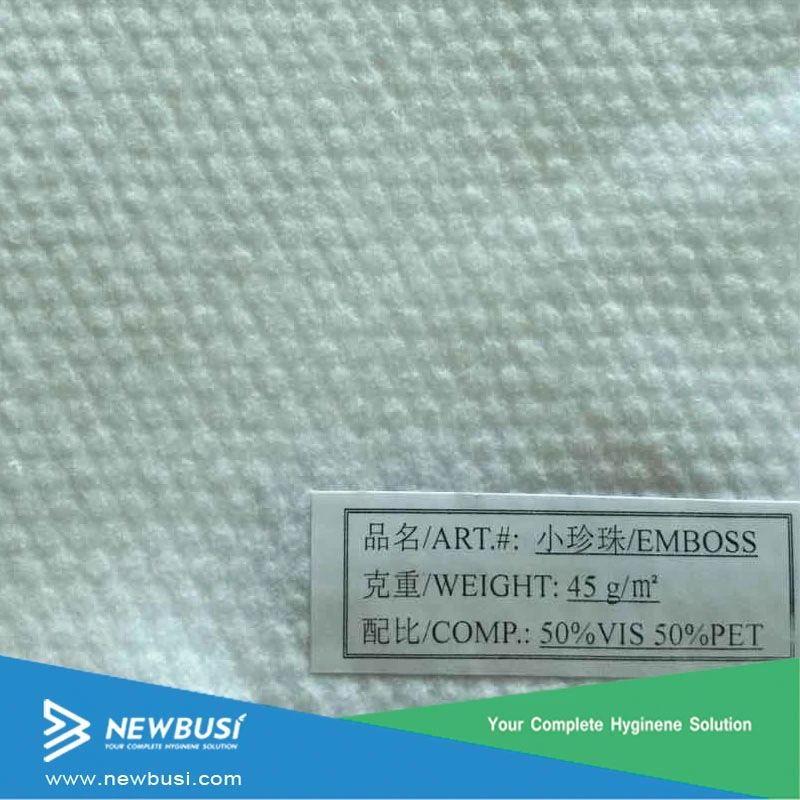 45-100GSM Plain and Cross Embossed Spunlace Non Woven Fabric