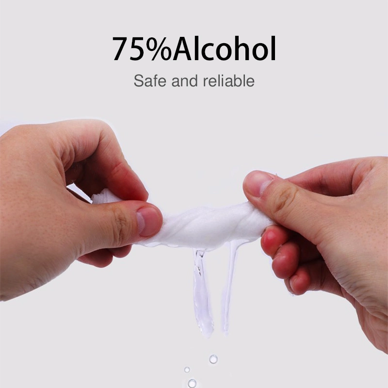 Antibacterial Alcohol Disinfectant Wipes Non-Woven Cloth Ethanol Wipes