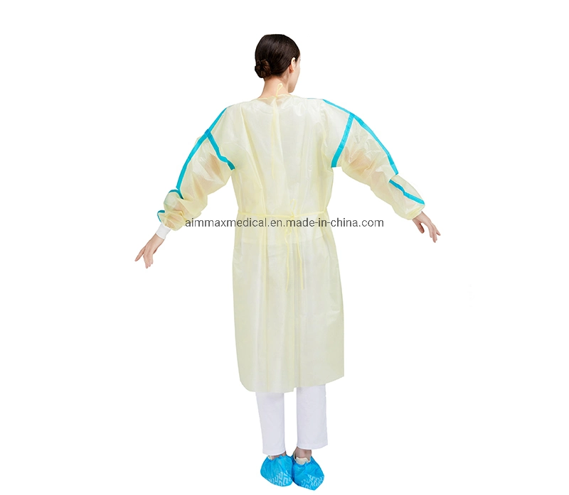 Factory Wholesale Disposable Protective Clothing Nonwoven PP PP/PE SMS Isolation Gown