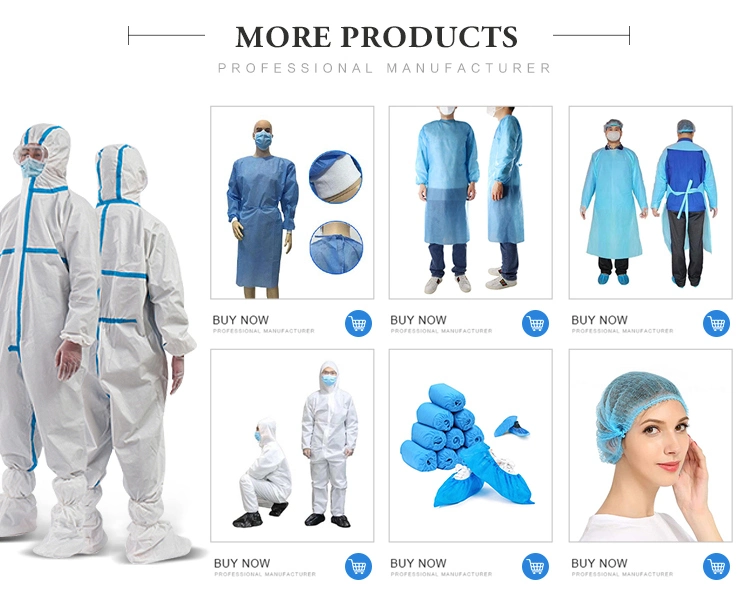 Breathable Medical Use PPE Cloth PP SMS Nonwoven Hospital Surgical Gown