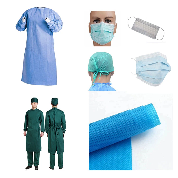Polypropylene Nonwoven  Fabrics  Telas De Hospital for Disposable  Surgical  Gown