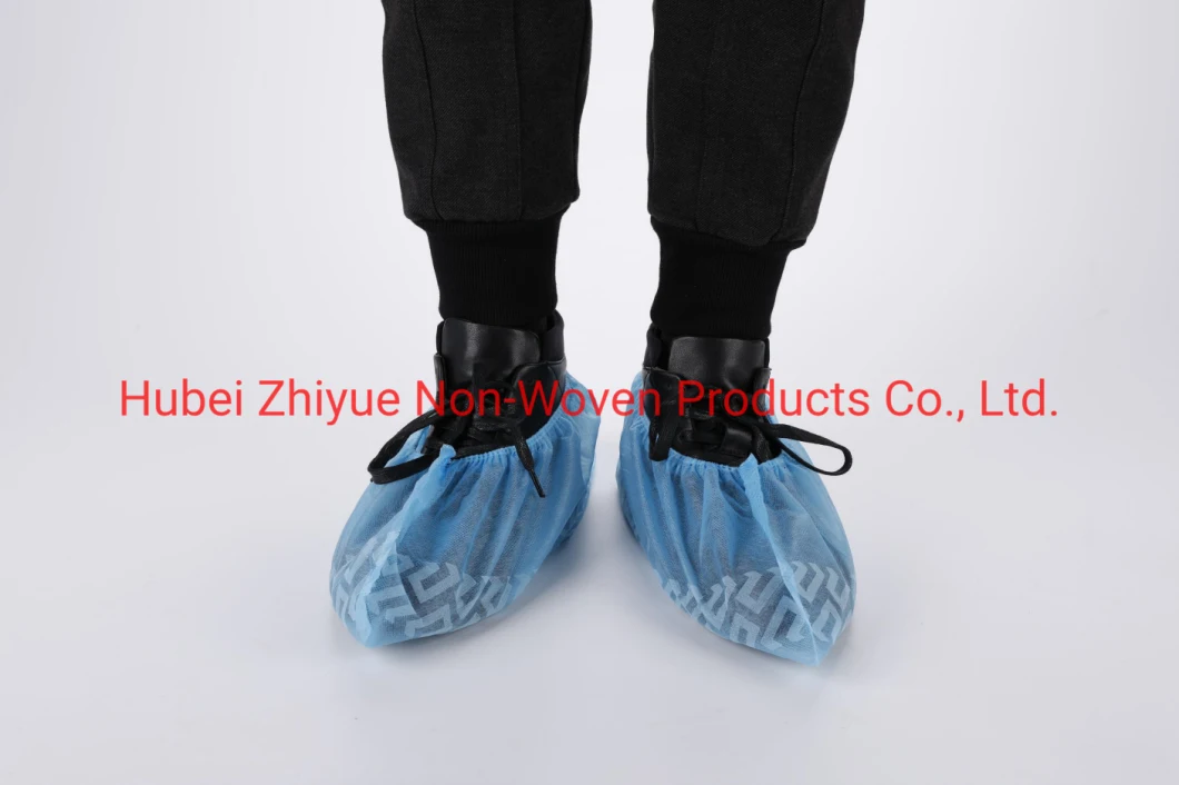Medical Nurse Disposable Nonwoven Printing Shoe Cover/PP/SMS/CPE Plastic Cleaning Printing Shoe Covers