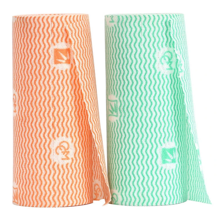 Bamboo Spunlace Nonwoven Disposable Wiping Cloth Kitchen Non-Woven Cleaning Cloth Roll Wipes Disposable Dishcloth