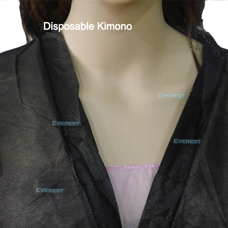 Single Use Polypropylene Non Woven/PP Disposable Kimonos for Beauty Salons