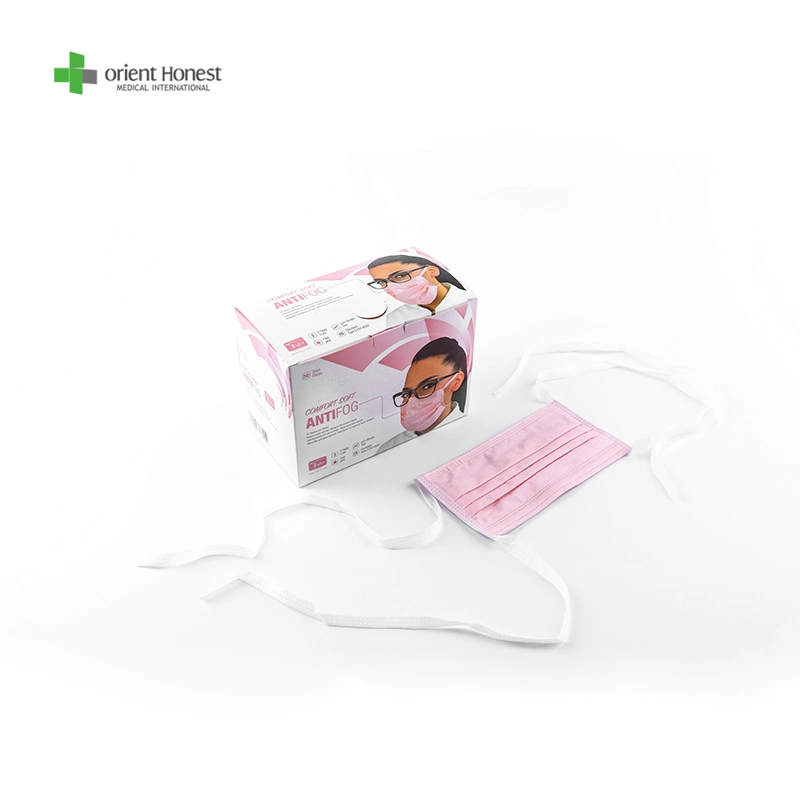 Tie on PP Nonwoven Mask 3ply Tie on PP Nonwoven Mouth Covers Bfe 95 Tie on Face-Masks for Doctor Disposable Medical Suppliers
