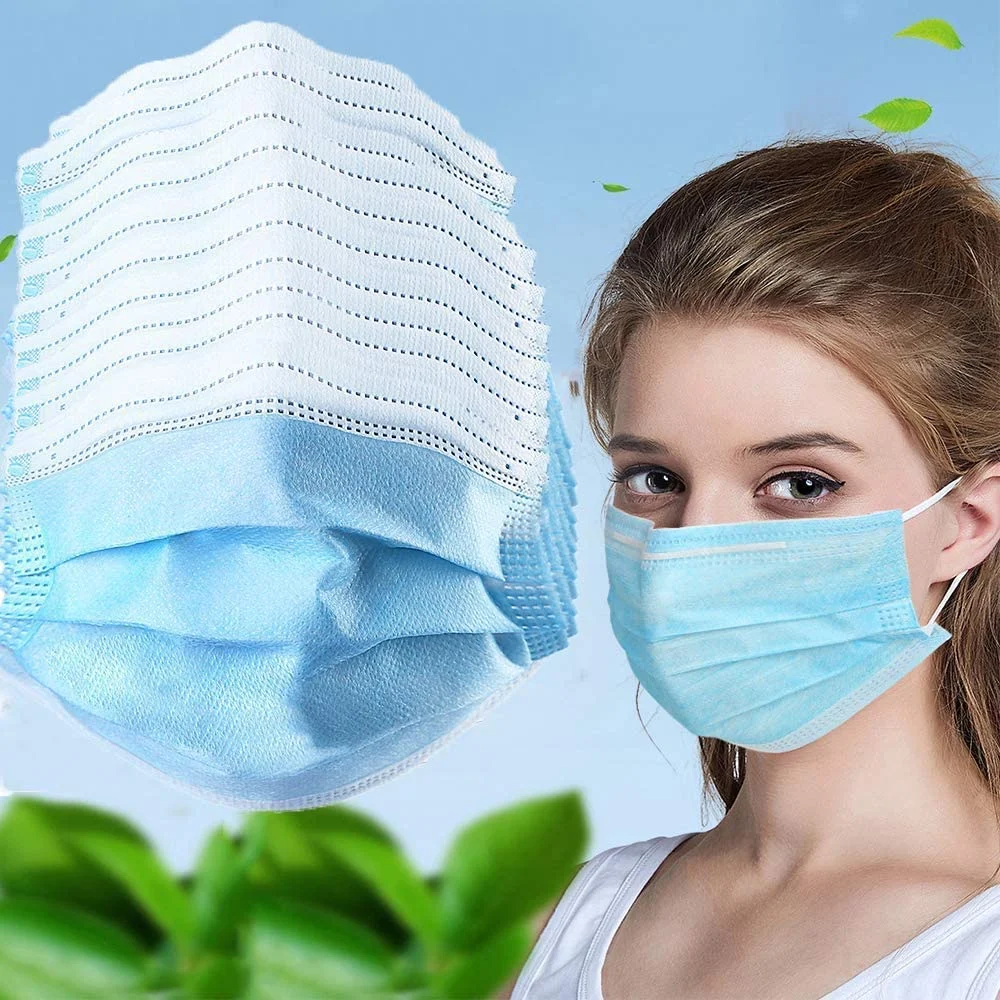 Factory Direct Sales Melt-Blown Nonwoven Cloth 3-Layer Disposable Civil Security and Protection Masks