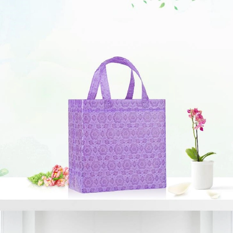 100%PP Embossed Customizable Nonwoven Spunbond Cloth Bag for Shopping