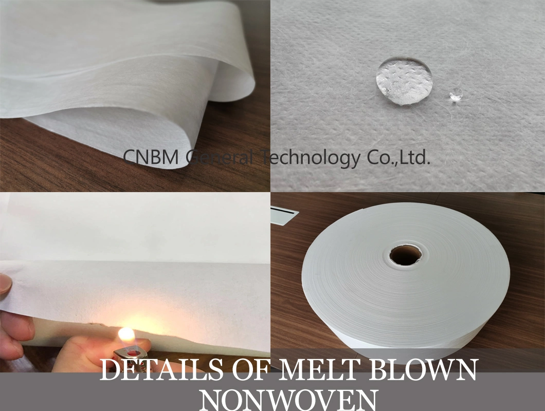 Medical/Surgical/KN95/N95/FFP2 Mask Meltblown Nonwoven Fabric Material Bfe99+/Pfe99+