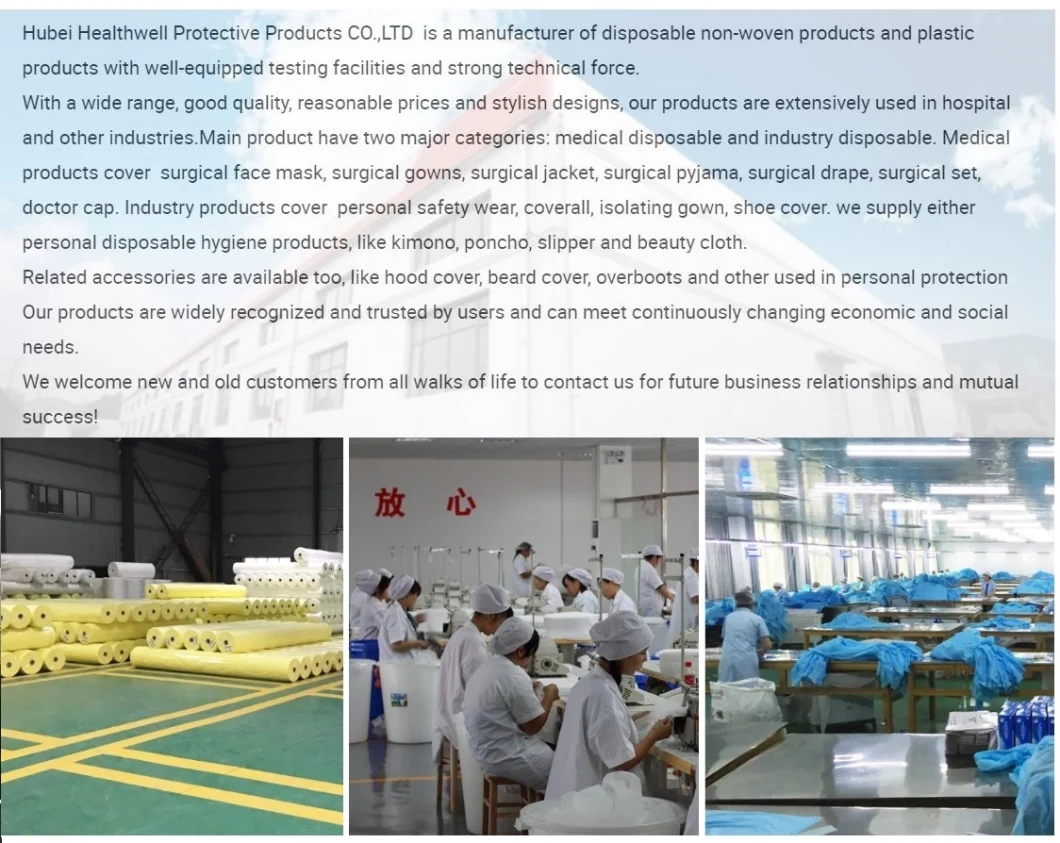 SMS Nonwoven Material Back Openning Isolation Gown