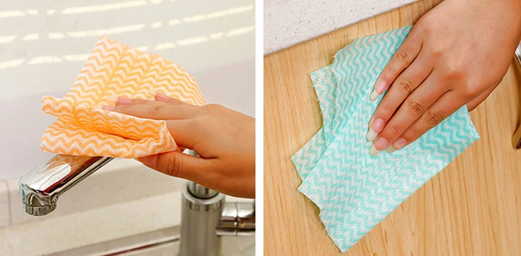 Multi Fuction Dish Cloth Disposable Spunlace Non-Woven Cleaning Cloth Kitchen Cleaning Wipes
