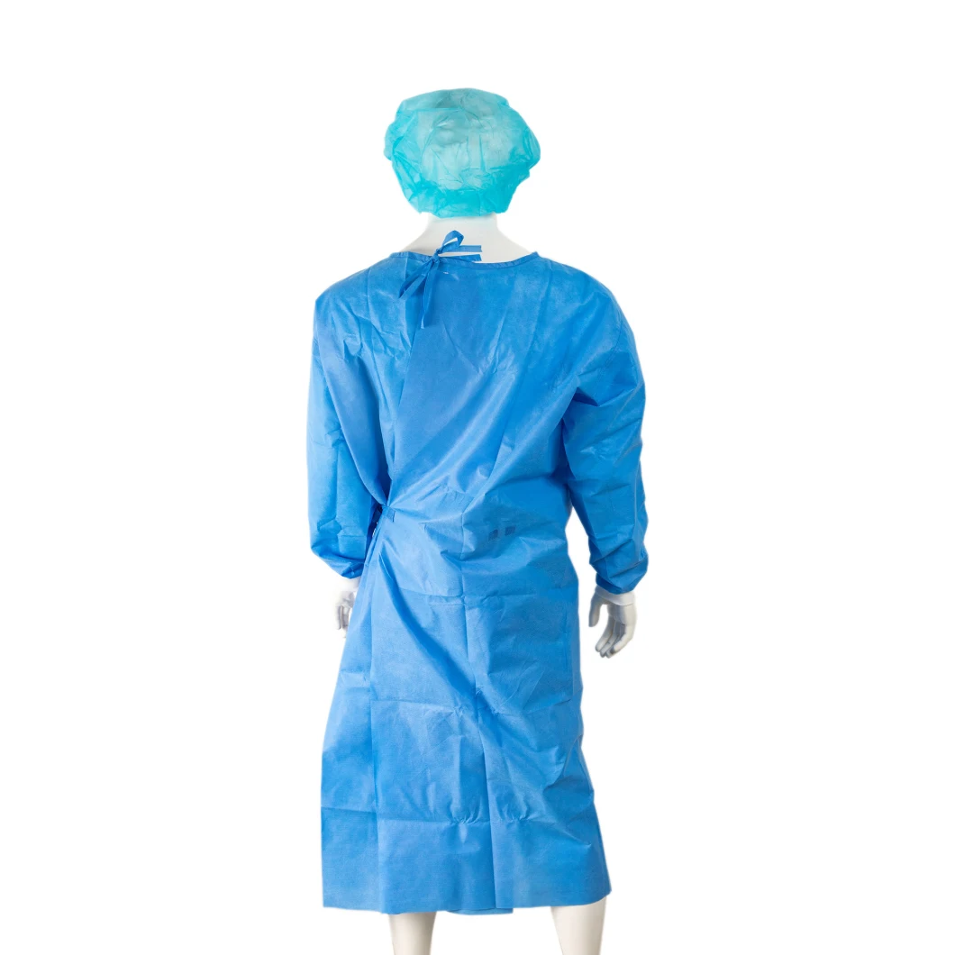 Isolation Gowns Knit Cuff Cloth Non-Woven Isolation Gown