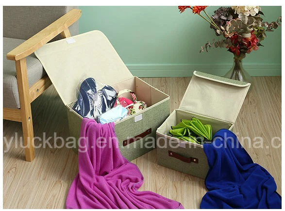 33X33cm Foldable Cloth Non Woven Home Storage Box for Underwear Toy Book