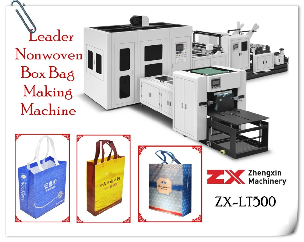 Primary Shaping Automatic Nonwoven Handle Fabric Bag Box Bag Cubic Bag Making Machine with Ultrasonic