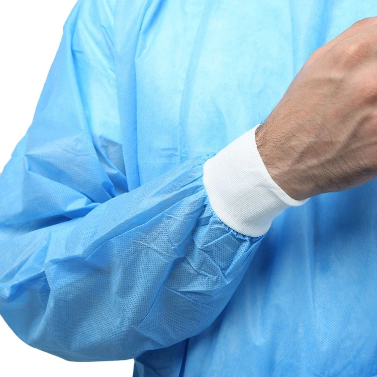Laboratary Isolation Non Woven Polypropylene Non Sterile Waterproof Impervious Protective Disposable PPE Gown