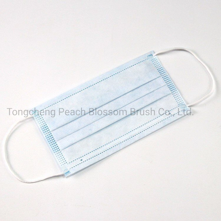 The Factory Directly Supplies Dust Cotton Disposable Protective Non-Woven Cloth Hanging Ear Type Three-Layer Protective Non-Woven Cloth Blue Mask