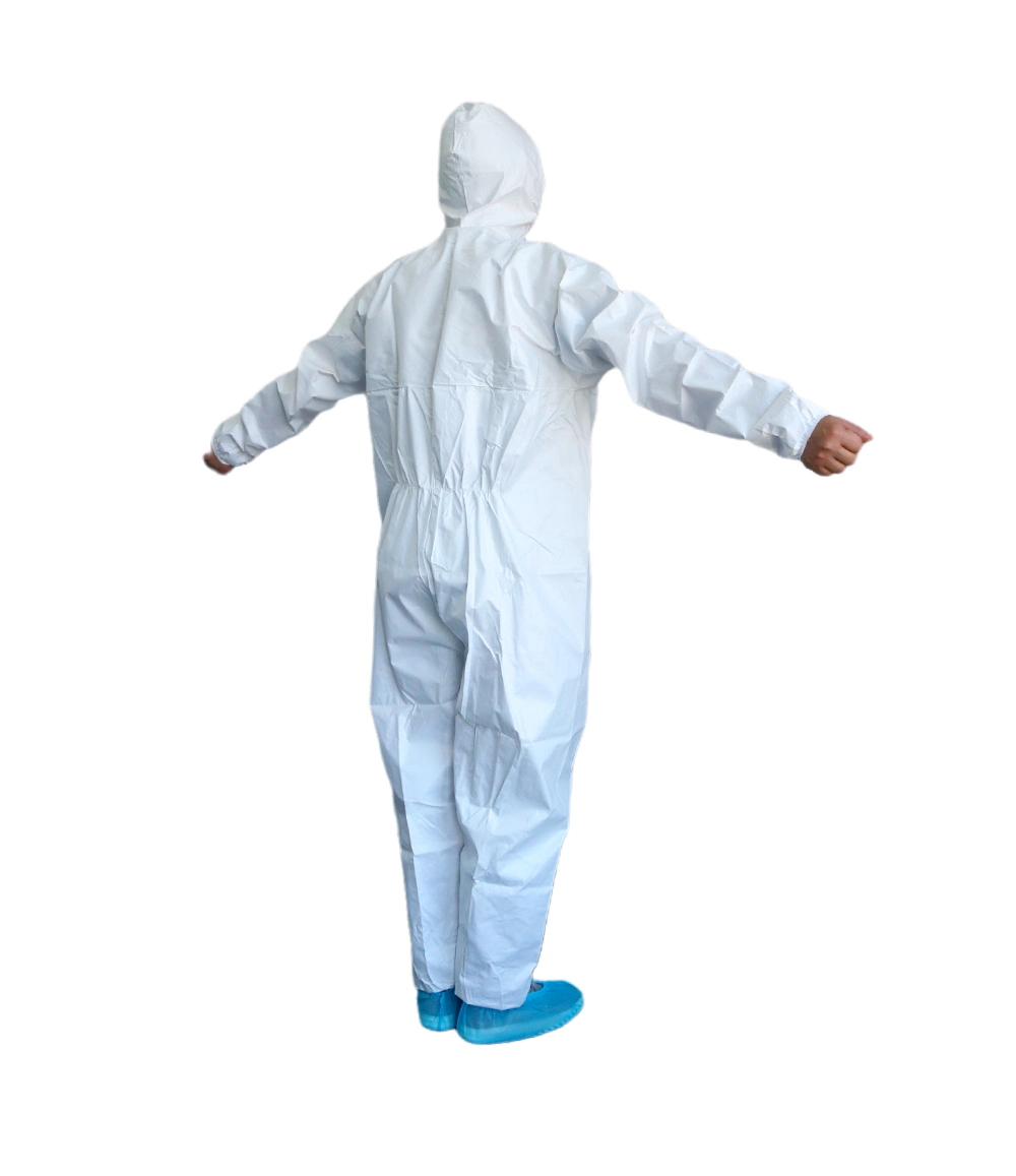 Industrial Use Nonwoven Disposable Protective Coverall Waterproof Disposable Microporous Coverall with Hood
