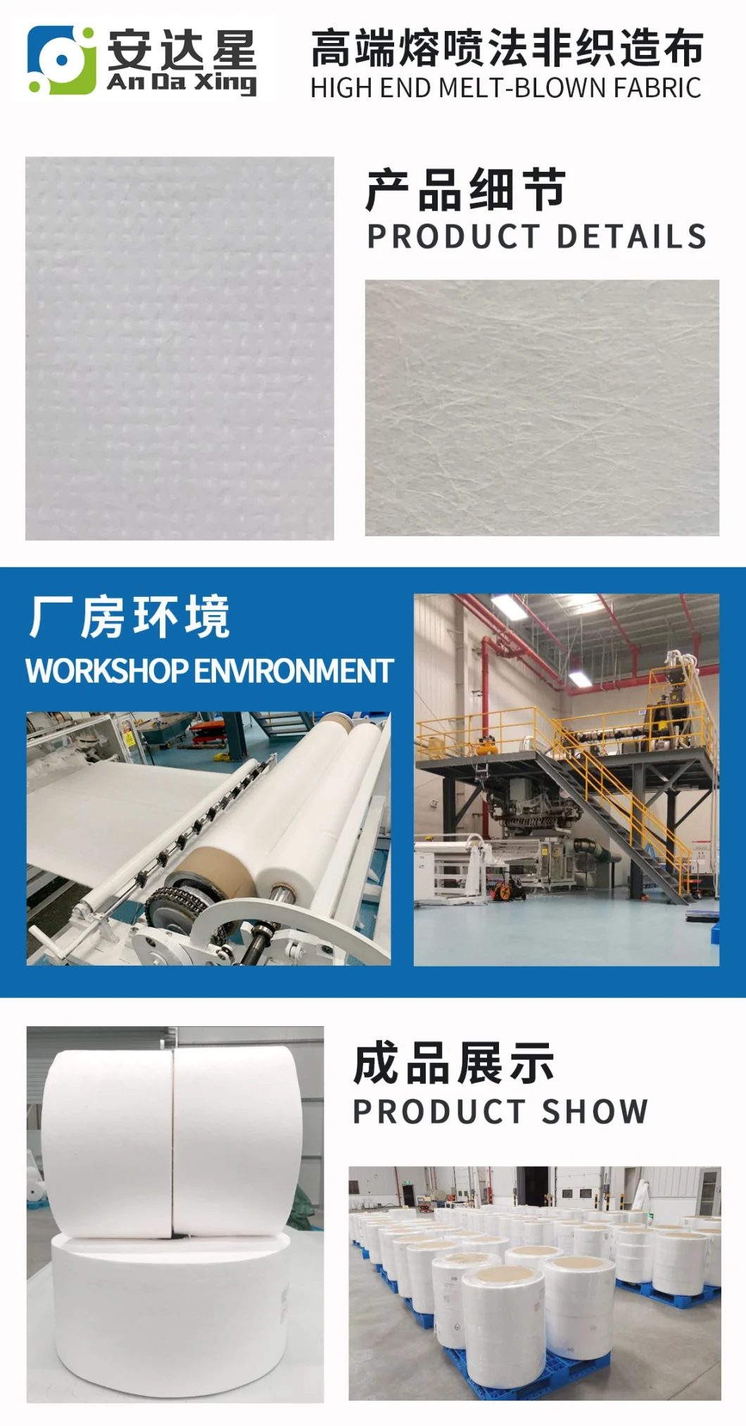 Adx99 Melt-Blown Nonwoven Material for Medical Use -175mm 25g/260mm 50g