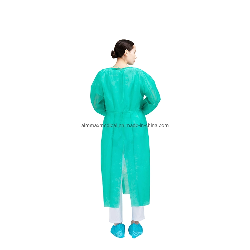 Best Selling Products Disposable Nonwoven PP/SMS/SMMS/PP+PE Isolation Gown