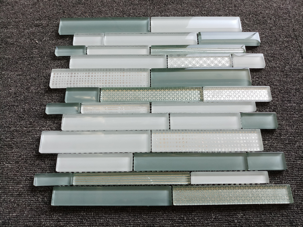 High Quality Mix Color Glass Mosaic Tile for Glass Subway Tile Backsplash