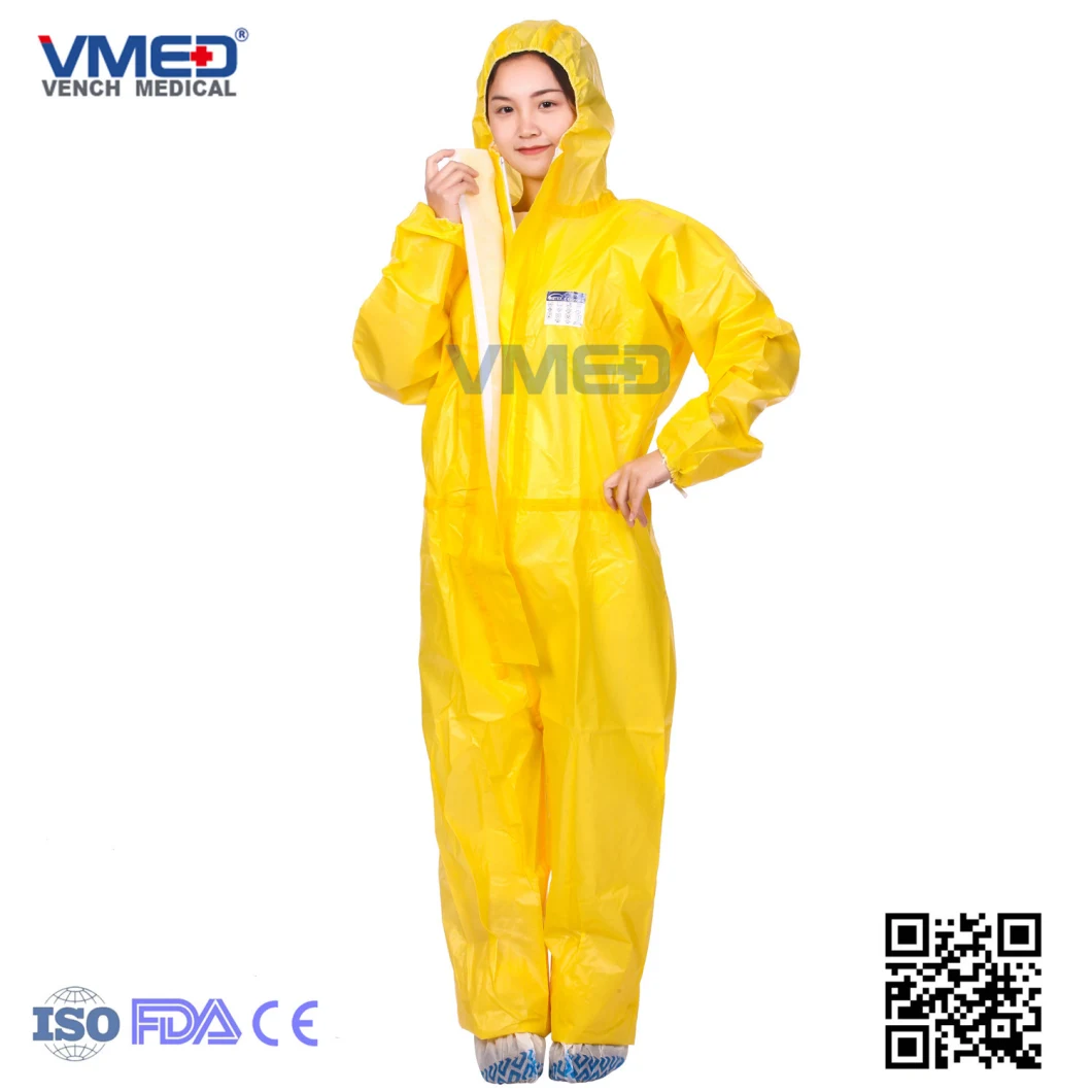 Chemical Microporous Impervious Waterproof SMS/Industry/Hospital/Lab/Safety Nonwoven Disposable Coverall, Nonwoven Disposable Coverall