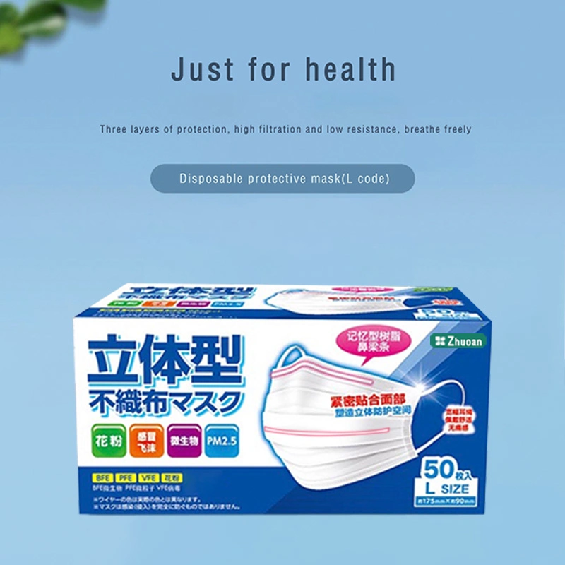 Anti-Pollen, Anti-Poison, Anti-Dust, Melting Spray Cloth, Non-Woven Cloth, Flat, Folded, Double Nose Strip, Breathable, Wholesale, Disposable Masks