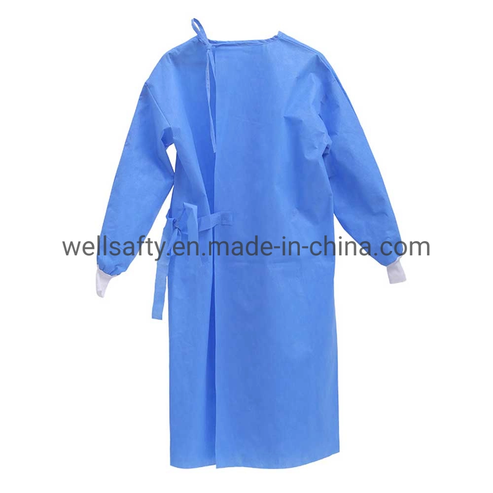 Top OEM Safety Disposable/Reusable Nonwoven Waterproof Isolation Gown SMS 35-45GSM ANSI/AAMI PB70 Level 2 Level 3 Coveralls/Suits with FDA,Ce,ISO,SGS,En14126