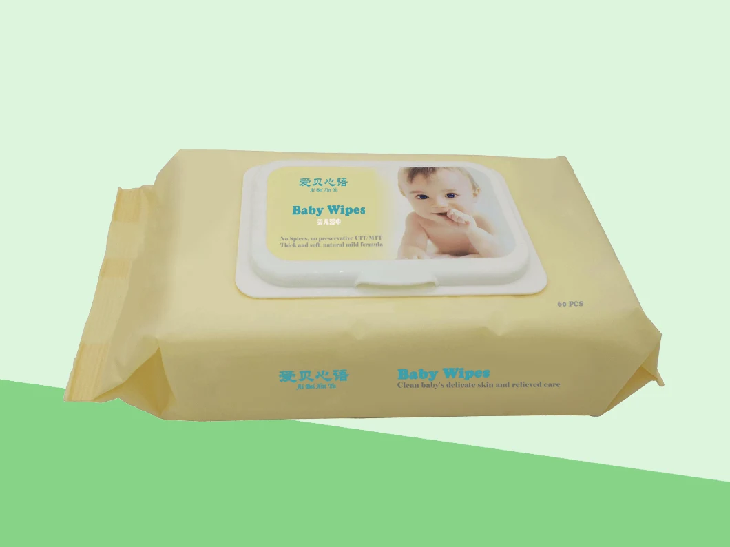 Unscented Cleaning Non-Alcohol Soft Big Pack Pearl Embossed Non-Woven Wet Wipes for Baby (BW-0201)