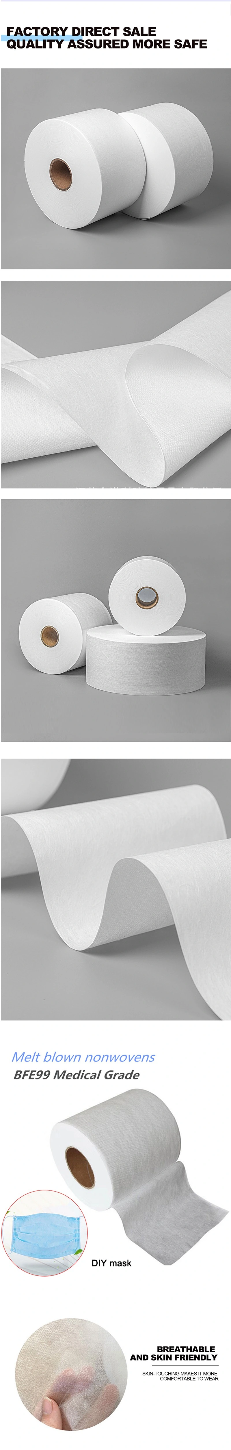Factory Supply Meltblown Nonwoven Fabric PP White Raw Materials Fabric
